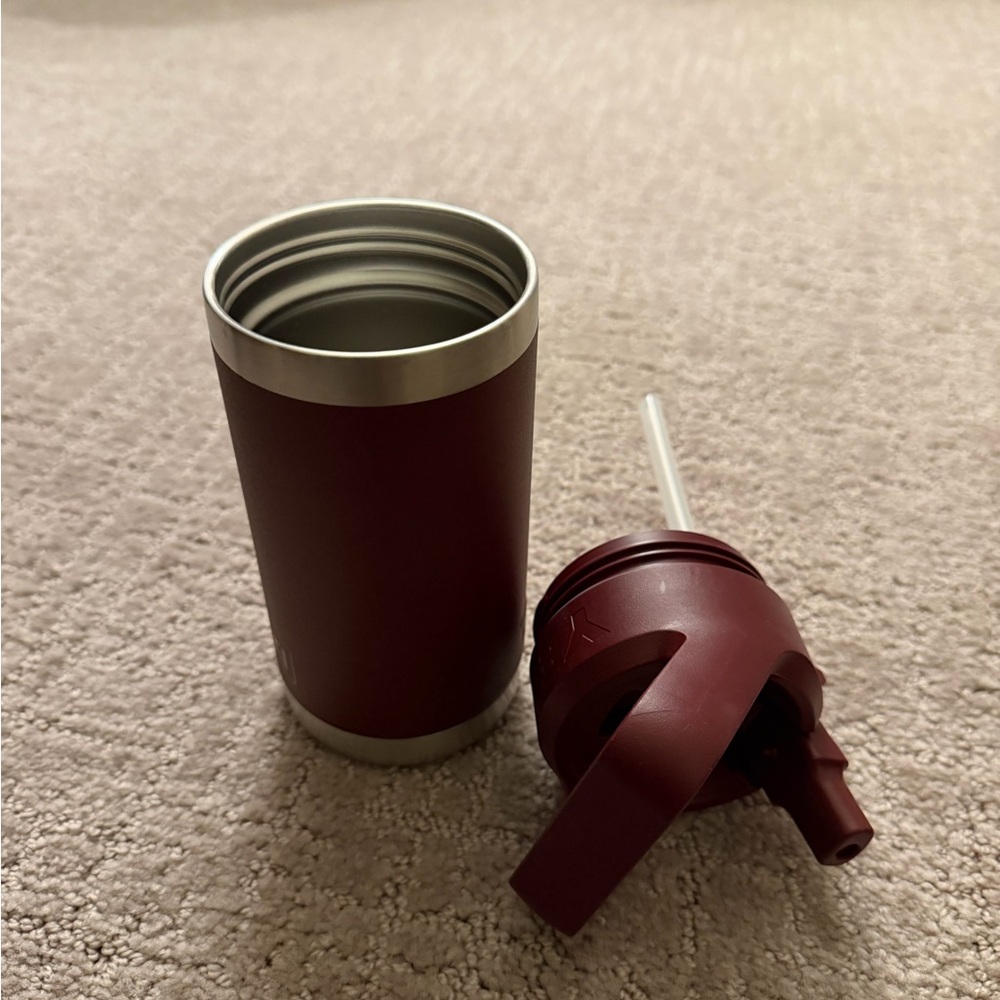 YETI Burgundy Wild Vine Rambler Jr 12 oz Stainless Steel kids water Bottle - Picture 6 of 7